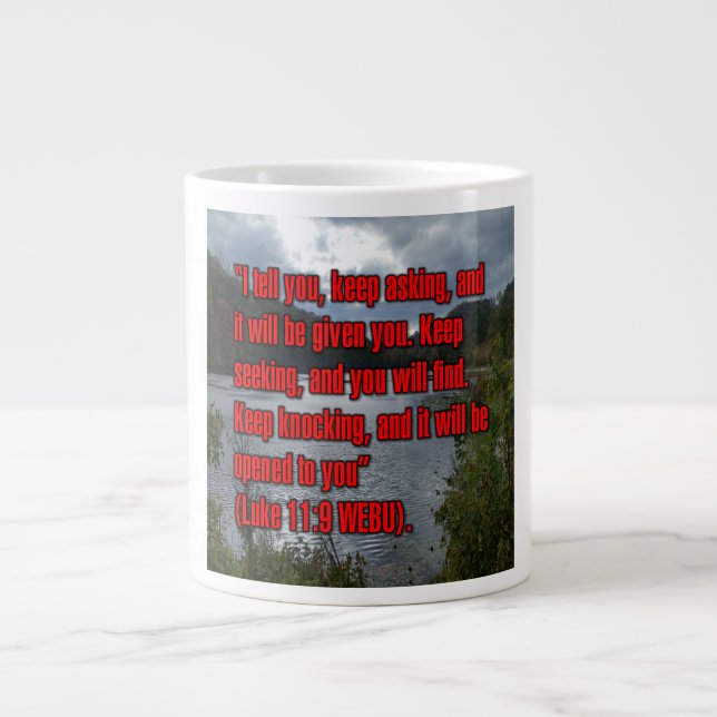 Luke 11:9 WEBU Mug (Front)