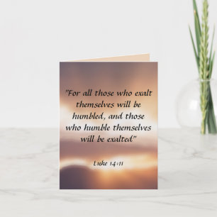Luke 14:11 card