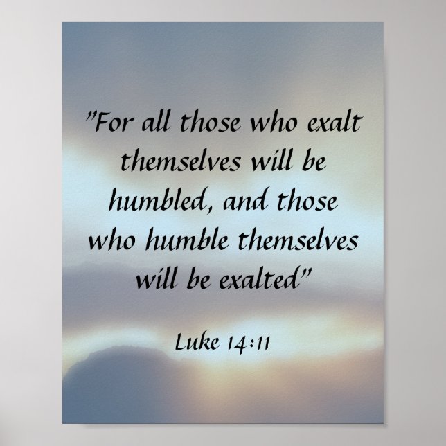 Luke 14:11 poster (Front)