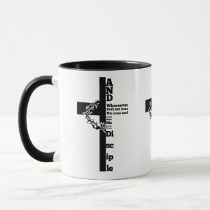 Luke 14:27 Bible Verse Carry Your Cross with Faith Mug