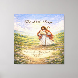 Luke 15 Parable Lost Sheep  Canvas Print