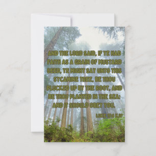 Luke 17:6 KJV Bible Scripture Pic Greeting Card