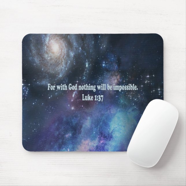 Luke 1:37 mouse pad (With Mouse)
