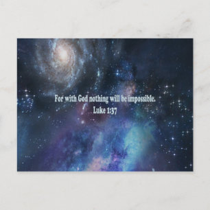 Luke 1:37 postcard