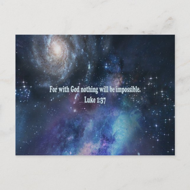 Luke 1:37 postcard (Front)