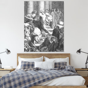 Luke 22 An Angel Appears to Jesus in the Garden Canvas Print