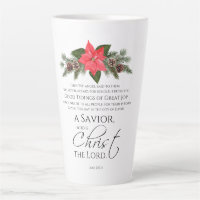 Luke 2:10-11 Poinsettia Christmas Scripture