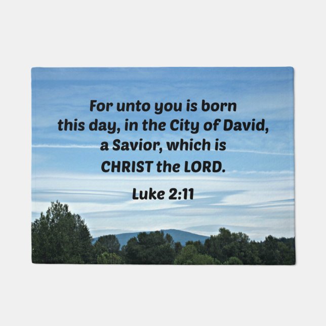 Luke 2:11 For unto you is born this day Doormat (Front)