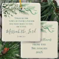 Luke 2:11 Sage Pine Personalised Christmas Gift