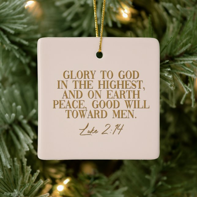 Luke 2:14 Christmas ornament (Tree)
