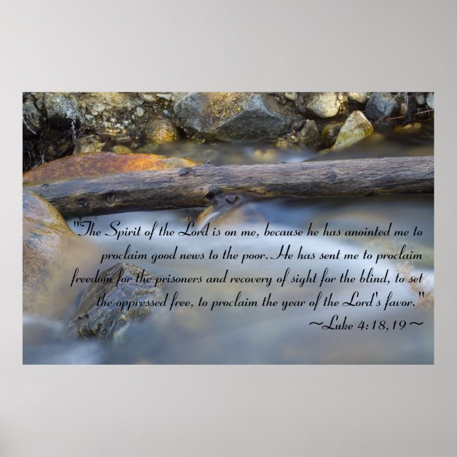 Luke 4:18-19 Poster (Front)