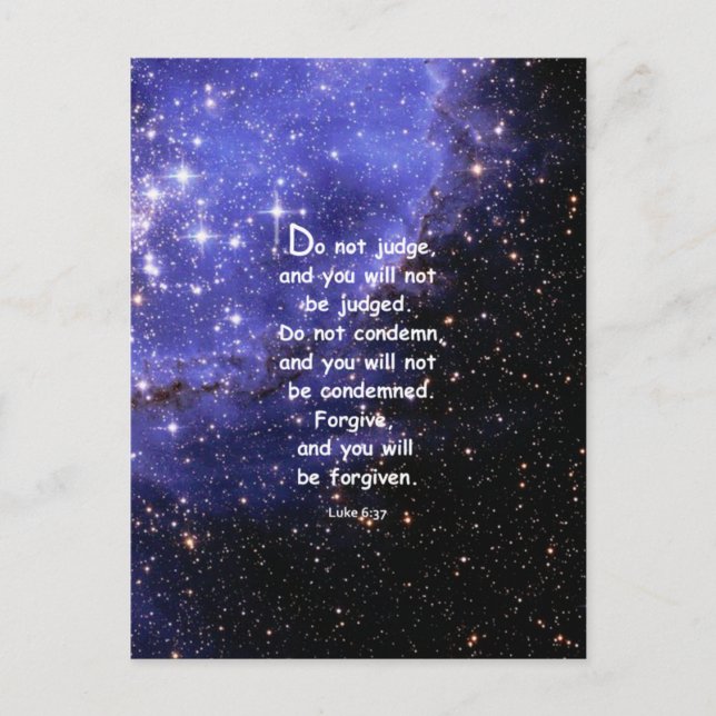 Luke 6:37 postcard (Front)