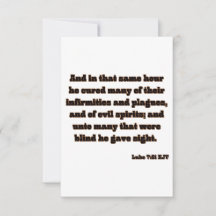 Luke 7:21 KJV Bible Scripture Greeting