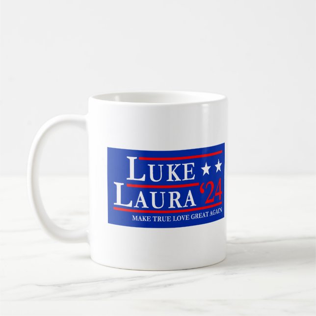 Luke and Laura 2024 True Love Candidates Coffee Mug (Left)