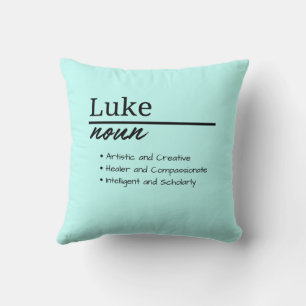 Luke, Boy Personalised Name Definition Cushion