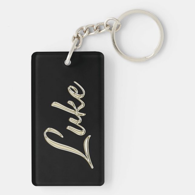 Luke Name whitegold key trailer Ring (Back)