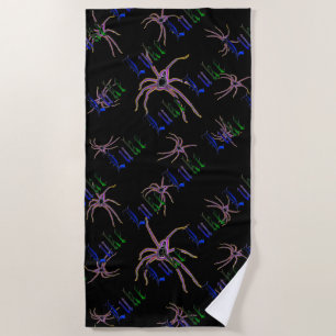 Luke Names With Spiders, Beach Towel
