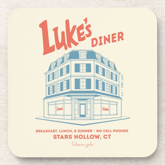 Luke’s Diner Stars Hollow Design Coaster (Front)