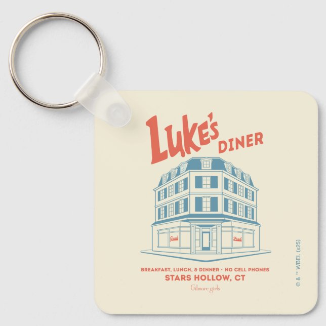 Luke’s Diner Stars Hollow Design Key Ring (Front)