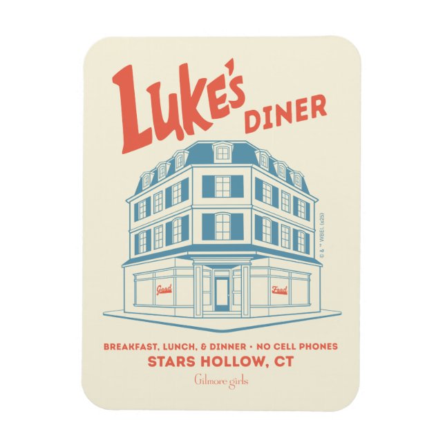 Luke’s Diner Stars Hollow Design Magnet (Vertical)