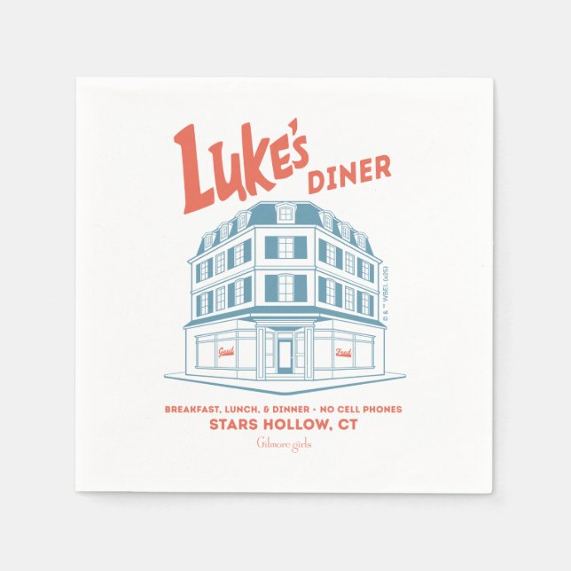 Luke’s Diner Stars Hollow Design Napkin (Front)