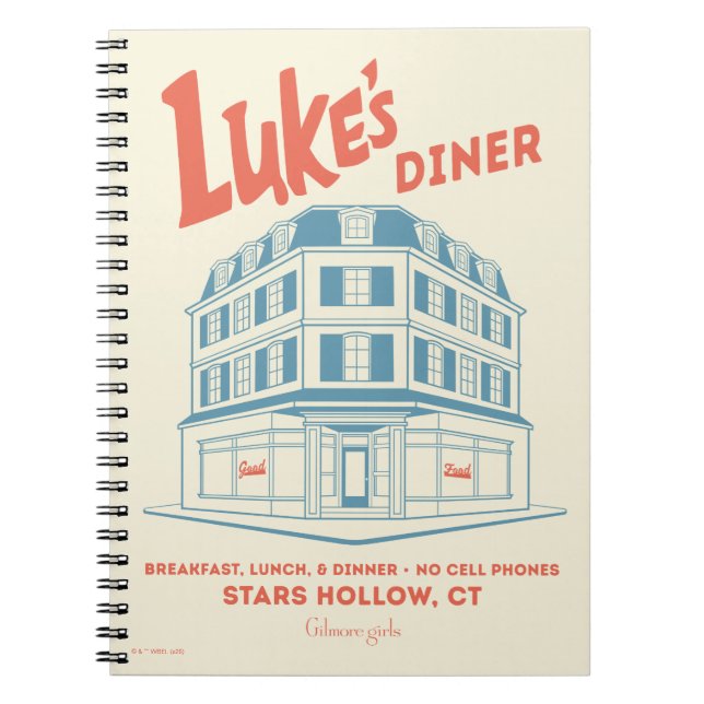 Luke’s Diner Stars Hollow Design Notebook (Front)