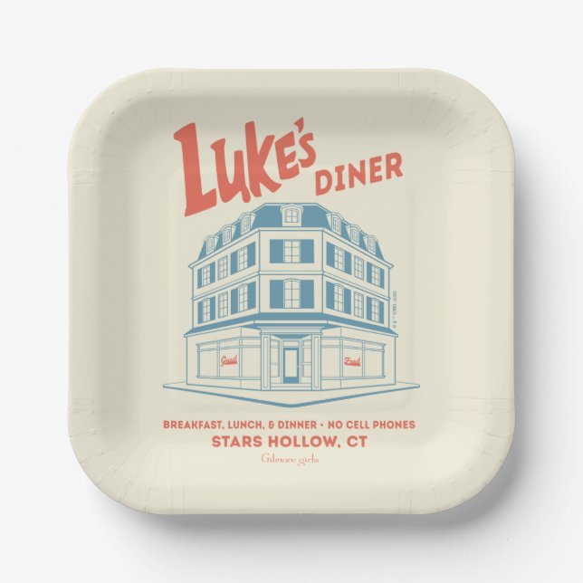 Luke’s Diner Stars Hollow Design Paper Plate (Front)