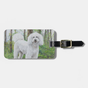 Luke the Golden Doodle Dog Art Luggage Tag
