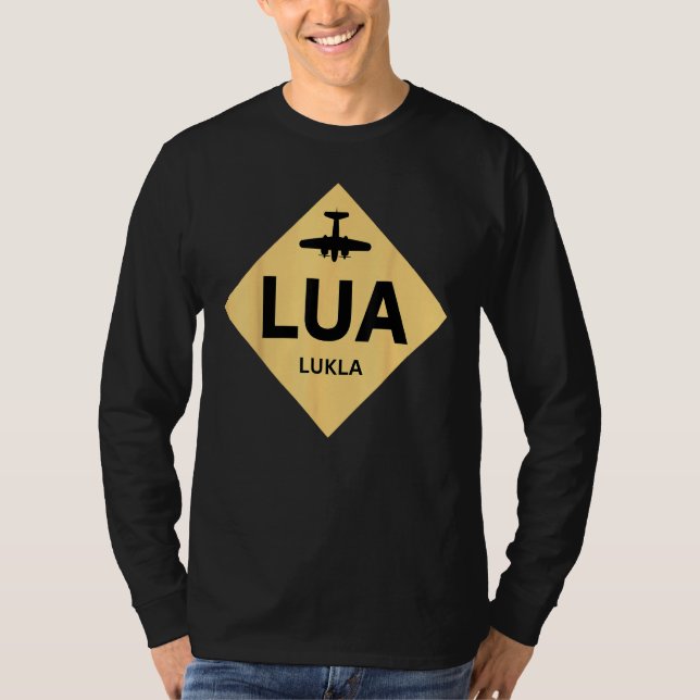 Lukla Airport Sign Nepal Mt Everest T-Shirt (Front)