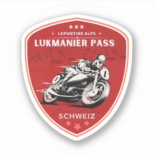 Lukmanier Pass swiss–alps motorcycle tour (Front)