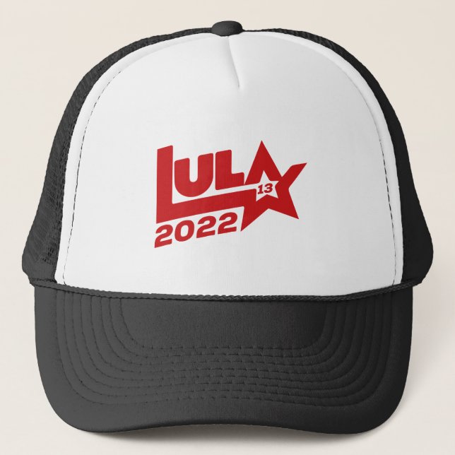 Lula 2022 13 PT Presidente Brasil Trucker Hat (Front)