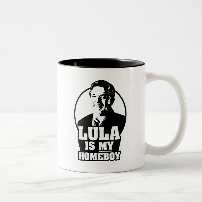 Lula da Silva is my homeboy! Two-Tone Coffee Mug (Right)