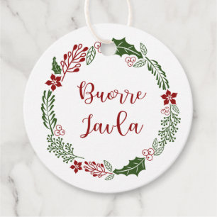 Lule Sámi Merry Christmas, Buorre Javla, Custom Favour Tags
