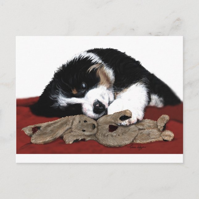 Lullaby Berner & Bunny Postcard (Front)