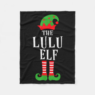 Lulu Elf Family Matching Group Christmas Gift Funn Fleece Blanket
