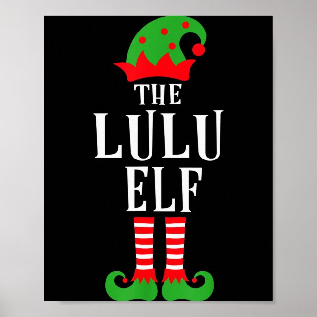 Lulu Elf Family Matching Group Christmas Gift Funn Poster (Front)