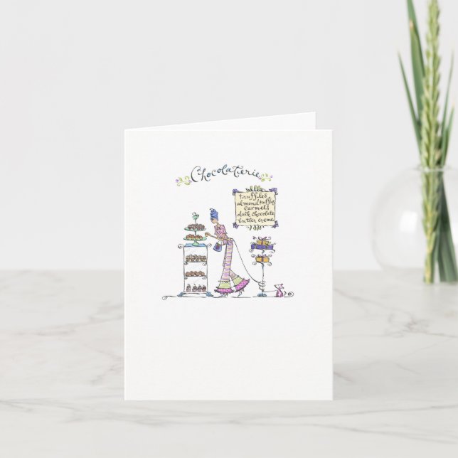 Lulu Notes / Chocolaterie 4 x 5.6 note card (Front)