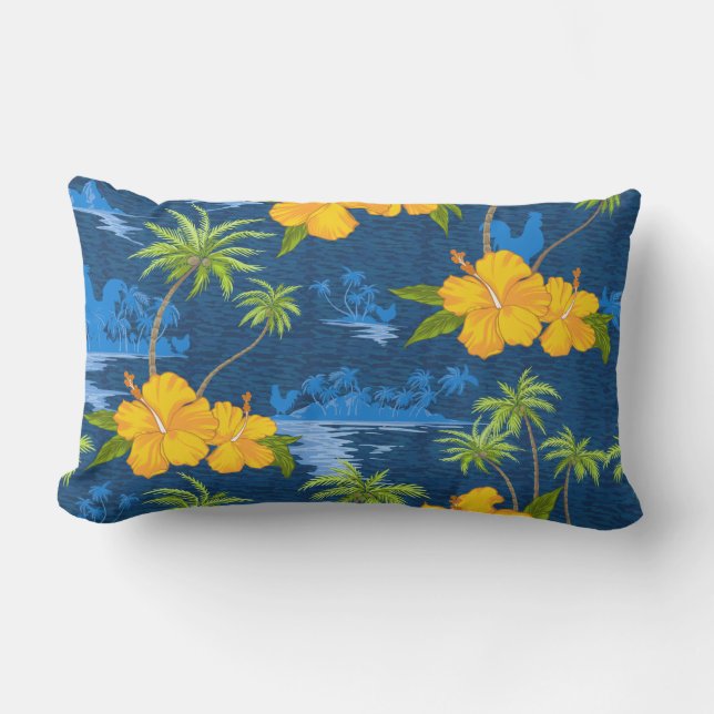 Lumahai Beach Hidden Hawaii Lumbar Cushion (Front)