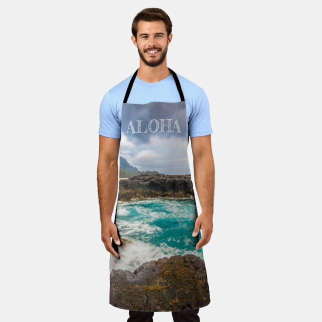 Lumaha'i Beach, Kauai, Hawaii Apron (Worn)
