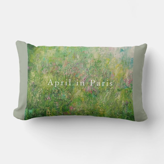 Lumbar Pillow: April in Paris Cushion (Front)