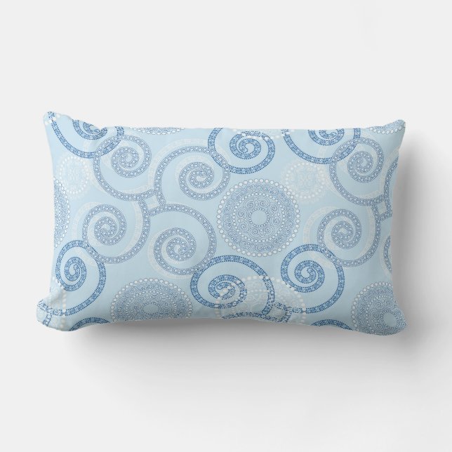 Lumbar Pillow Blue Pearl (Front)