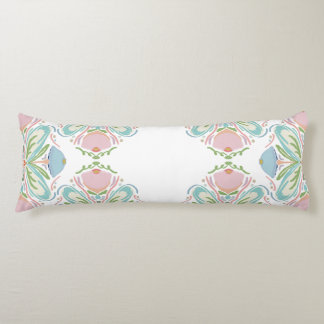 Lumbar Pillow Blue Pink Green Floral Abstract
