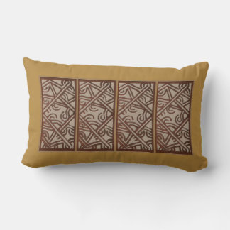 Lumbar Pillow with art inspired by New Guinea