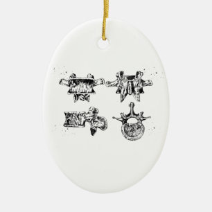 Lumbar spine structure ceramic tree decoration