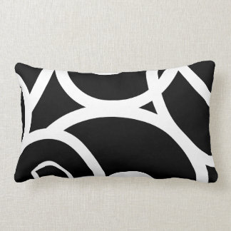 Lumbar White & Black modern abstract designer Lumbar Cushion