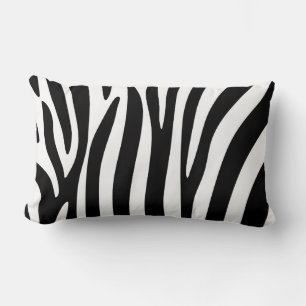 Lumber Cushion - Black and White Zebra Print