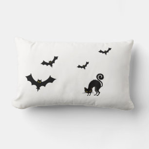 Lumber Cushion - Spooked Black Cat