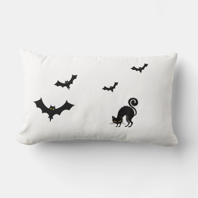 Lumber Cushion - Spooked Black Cat (Front)
