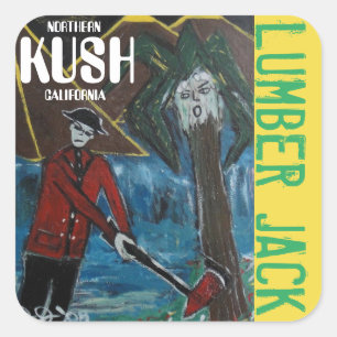 LUMBER JACK KUSH SQUARE STICKER