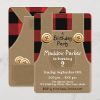 Lumber Jack Overalls Birthday Party
